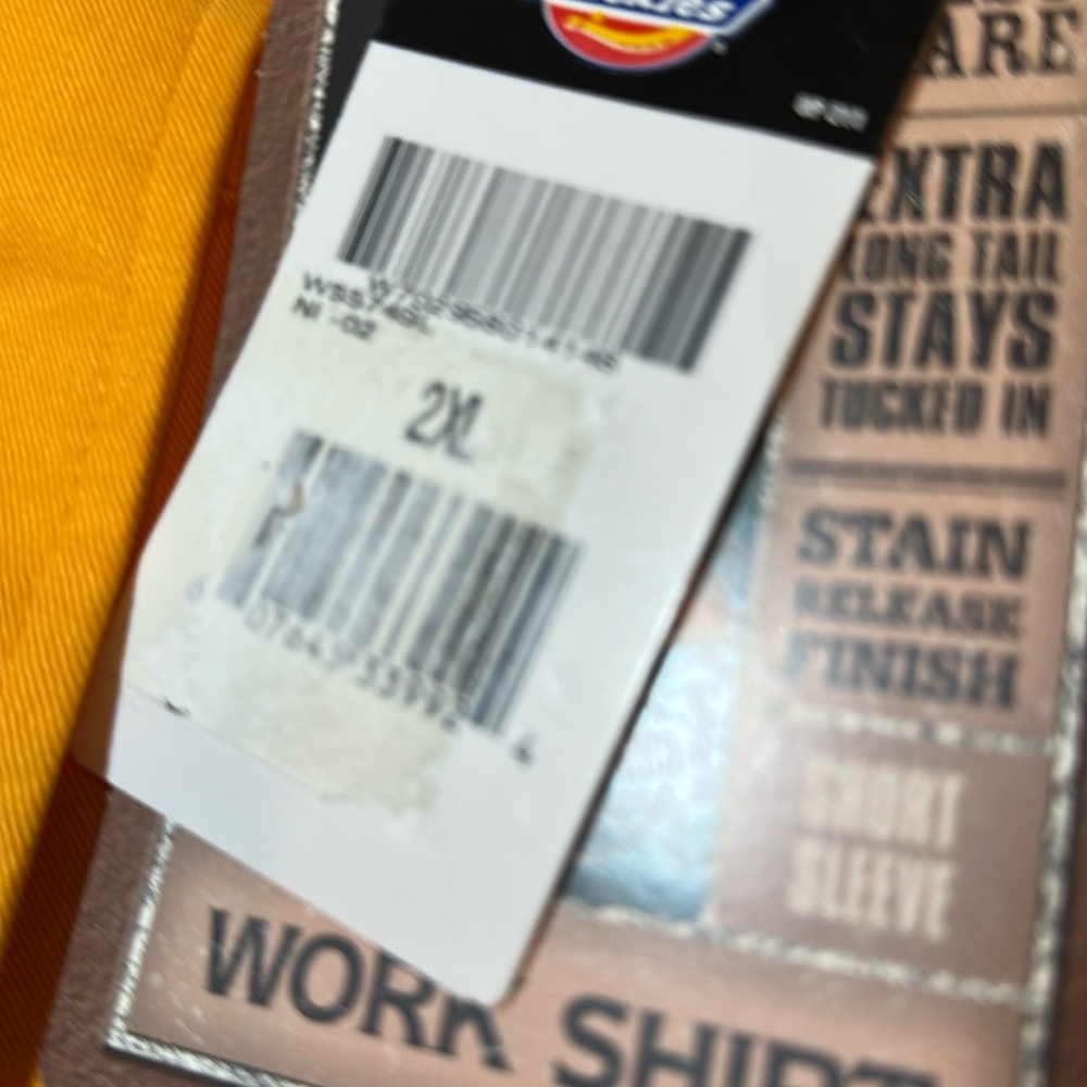 Dickies Burnt Orange Short Sleeve Stain Resistant Work Shirt 2XL NWT - Picture 12 of 14